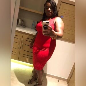 Women’s Plus Size Red Fashionnova  Bodycon Dress